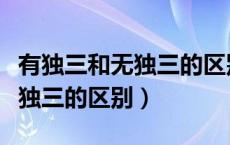 有独三和无独三的区别举例说明（有独三和无独三的区别）