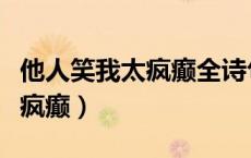 他人笑我太疯癫全诗句什么意思（他人笑我太疯癫）