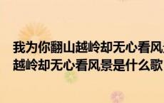 我为你翻山越岭却无心看风景这首歌是什么歌（我为你翻山越岭却无心看风景是什么歌）