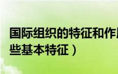 国际组织的特征和作用知识点（国际组织有哪些基本特征）