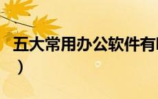 五大常用办公软件有哪些（办公软件哪个好用）