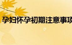 孕妇怀孕初期注意事项（孕妇初期注意事项）