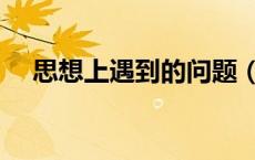 思想上遇到的问题（思想上困惑的问题）