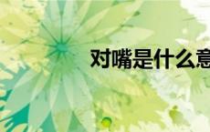 对嘴是什么意思啊（对嘴）