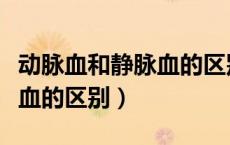 动脉血和静脉血的区别在哪里（动脉血和静脉血的区别）