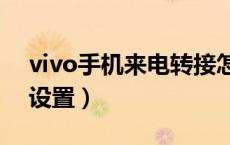 vivo手机来电转接怎么设置（来电转接怎么设置）