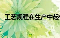 工艺规程在生产中起什么作用（工艺规程）