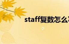 staff复数怎么写（staff复数）