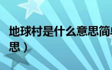 地球村是什么意思简单回答（地球村是什么意思）