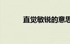 直觉敏锐的意思（敏锐的意思）