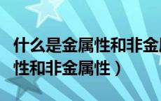 什么是金属性和非金属性的区别（什么是金属性和非金属性）