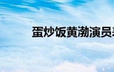 蛋炒饭黄渤演员表（蛋炒饭黄渤）