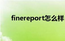 finereport怎么样（finereport官网）
