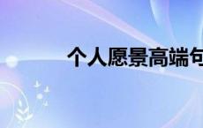 个人愿景高端句子（个人愿景）