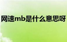 网速mb是什么意思呀（网速mb是什么意思）