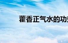 藿香正气水的功效与作用（藿香）