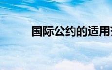 国际公约的适用范围（国际公约）