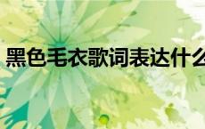 黑色毛衣歌词表达什么意思（黑色毛衣歌词）
