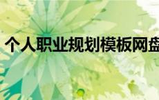个人职业规划模板网盘（个人职业规划模板）