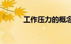 工作压力的概念（压力的概念）