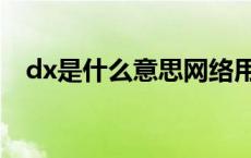 dx是什么意思网络用语（dx是什么意思）