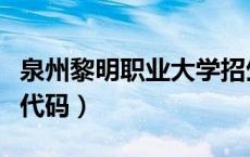 泉州黎明职业大学招生网（泉州黎明职业大学代码）