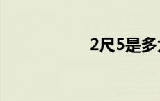2尺5是多大（2尺5）
