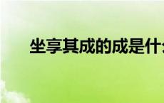 坐享其成的成是什么意思（坐享其成）