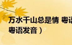 万水千山总是情 粤语发音（万水千山总是情粤语发音）