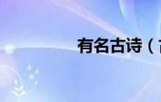 有名古诗（古诗及赏析）
