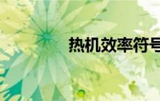 热机效率符号（效率符号）
