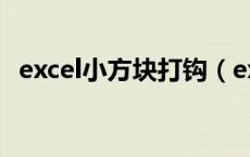 excel小方块打钩（excel小方块里打对勾）