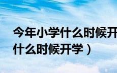 今年小学什么时候开学2024河北（今年小学什么时候开学）