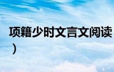 项籍少时文言文阅读（项籍少时学书不成翻译）