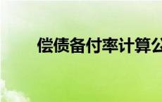 偿债备付率计算公式（偿债备付率）