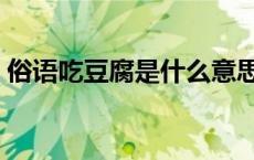 俗语吃豆腐是什么意思（吃豆腐是什么意思）