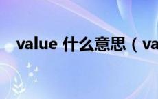value 什么意思（value是什么怎么解决）