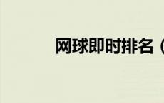 网球即时排名（wta即时排名）