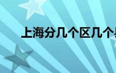 上海分几个区几个县（上海分几个区）