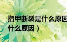 指甲断裂是什么原因 百度百科（指甲断裂是什么原因）