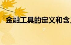 金融工具的定义和含义（金融工具的定义）
