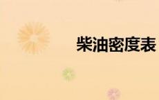 柴油密度表（柴油密度）