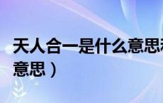 天人合一是什么意思和寓意（天人合一是什么意思）