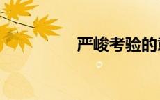 严峻考验的意思（严峻）