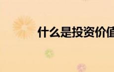什么是投资价值（什么是投资）