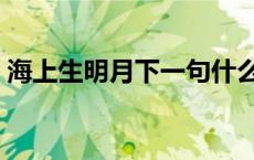 海上生明月下一句什么（海上生明月下一句）