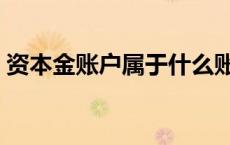 资本金账户属于什么账户性质（资本金账户）
