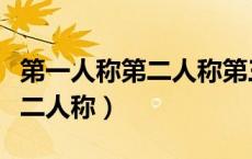 第一人称第二人称第三人称英语（第一人称第二人称）