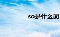 so是什么词（so是什么）