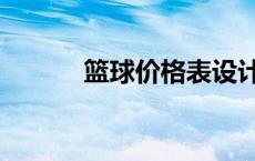篮球价格表设计（篮球价格表）